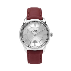 No.29 Automatic Steel Case and Oxblood Leather Watch