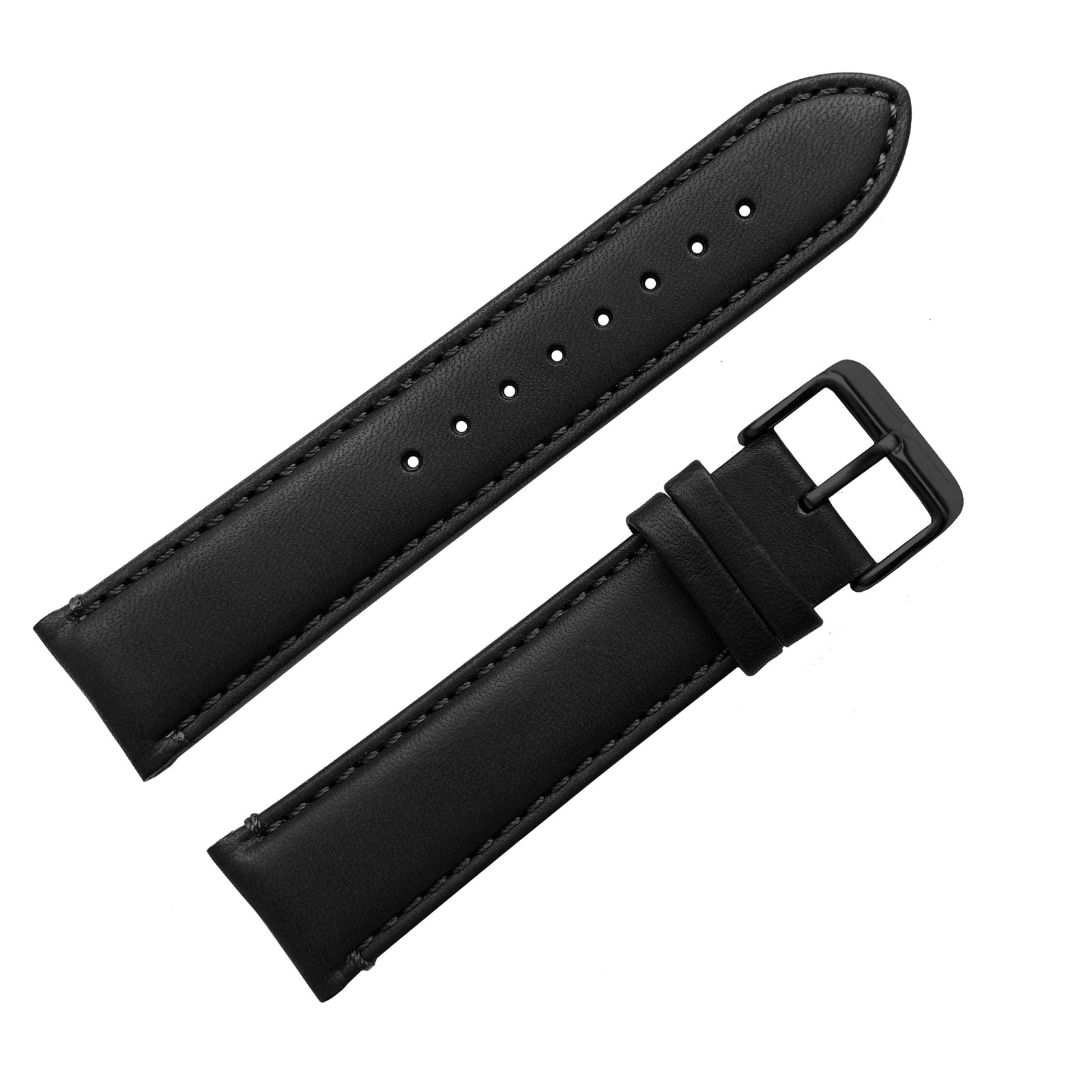 No.29 Italian Leather Black Strap Black Tang Buckle