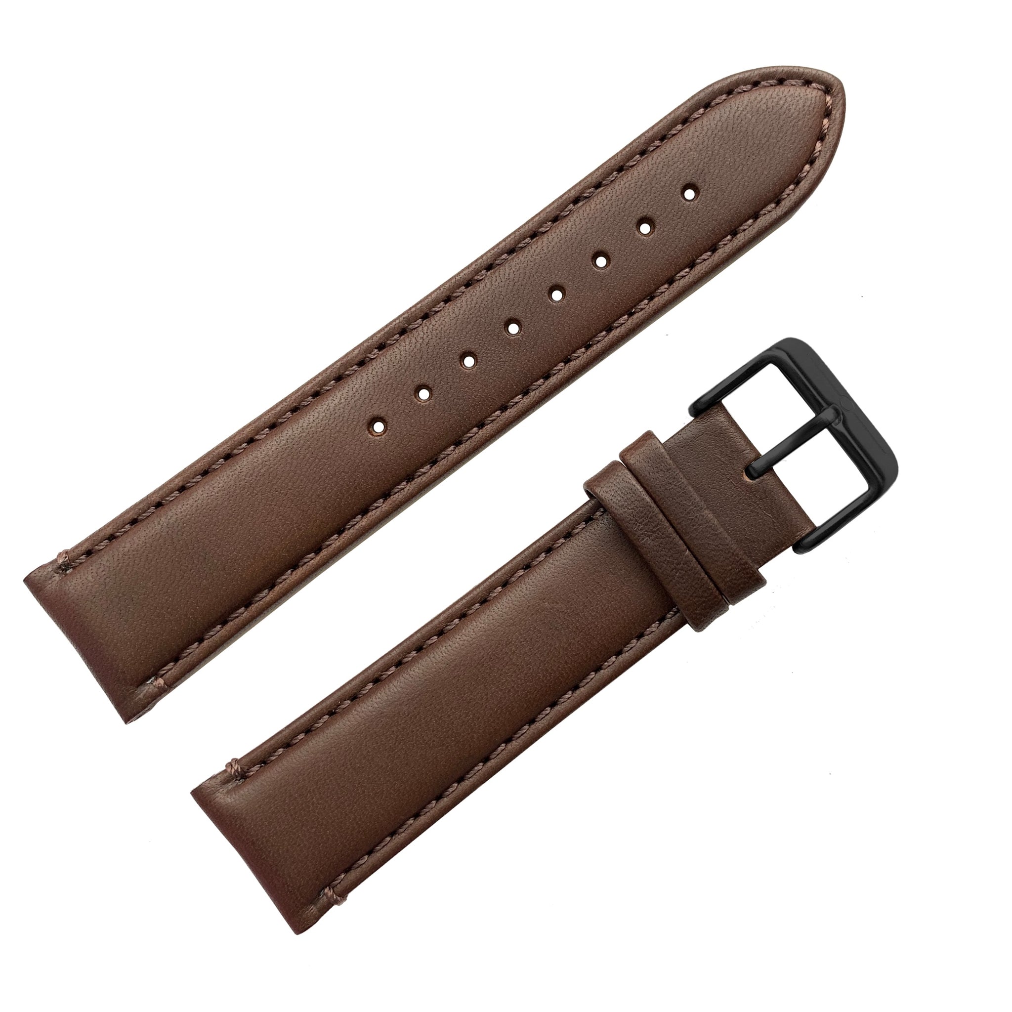 Italian Leather Brown Strap Black Tang Buckle The Camden