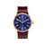 Camden Watch Company Rose Gold Watch Blue Dial and Oxblood Red Strap