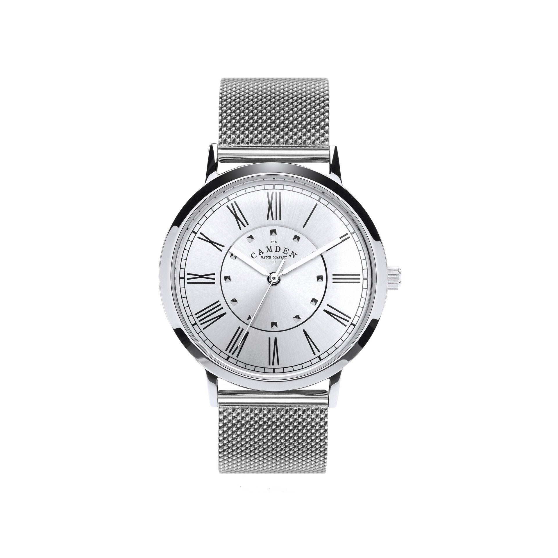 STEEL No.27 WATCH WITH SILVER DIAL AND MESH BRACELET