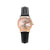 No.24 Black strap and Rose Gold small Ladies Watch