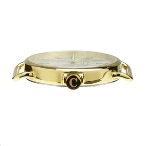 No.88 Unisex Gold And Black Leather British Watch side