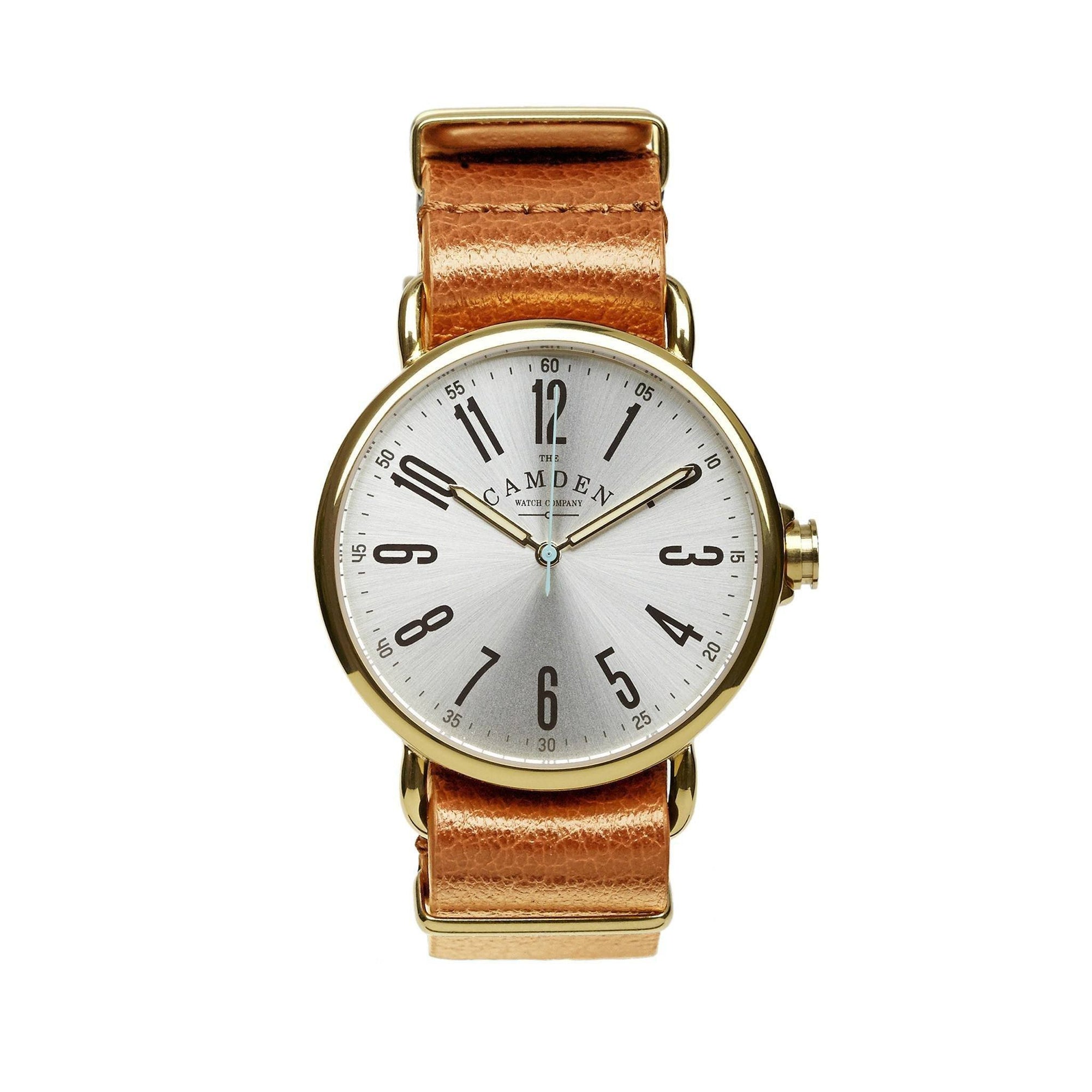 No.88 Gold And Tan Leather British Gents Watch