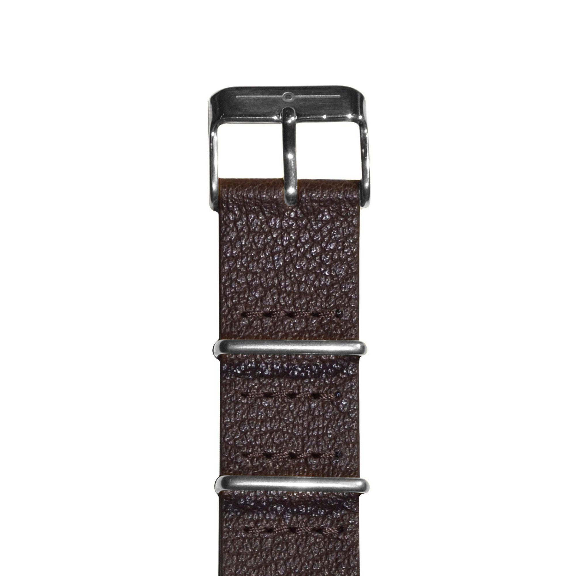 Strap - Brown Leather And Steel NATO