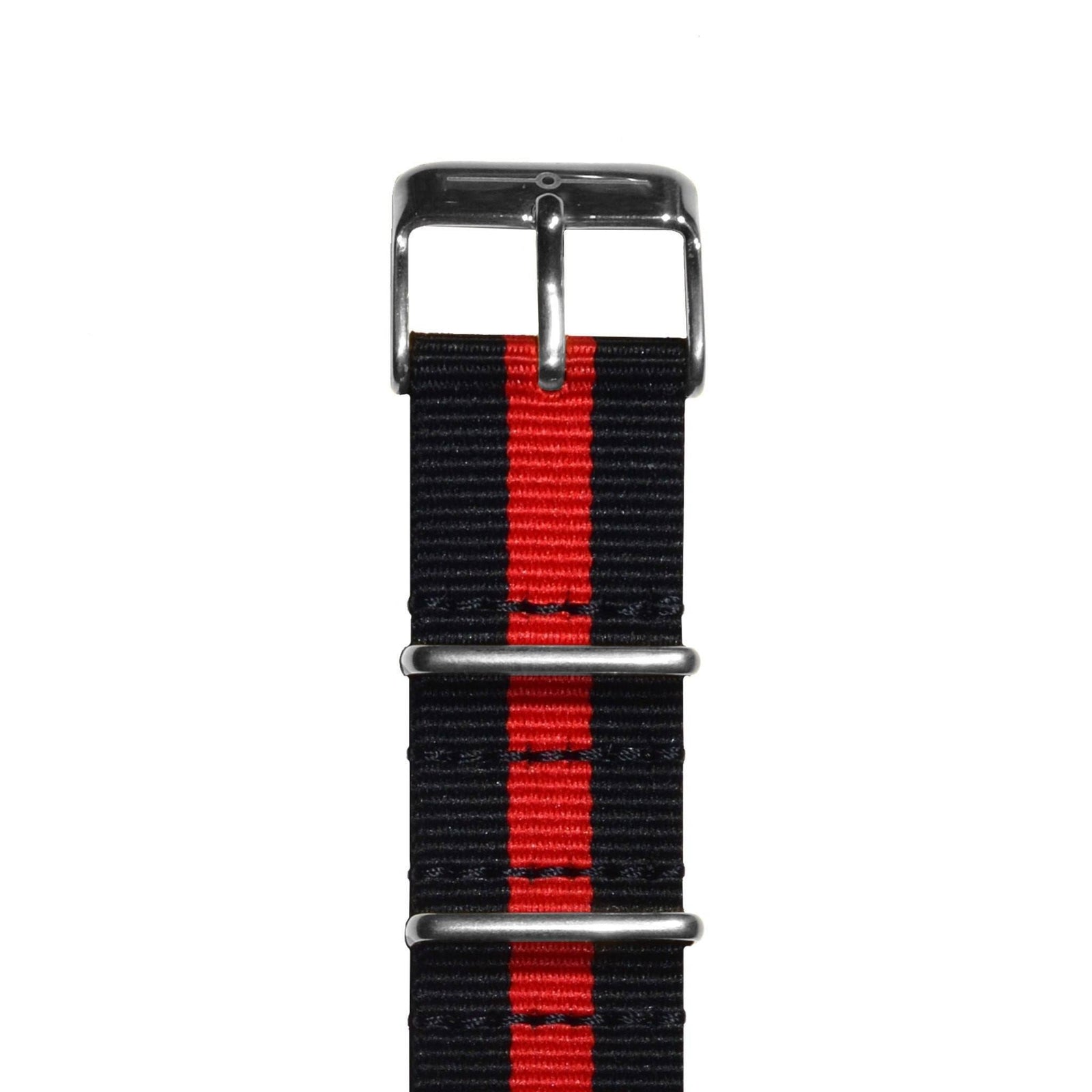 Strap - Red And Black Steel NATO